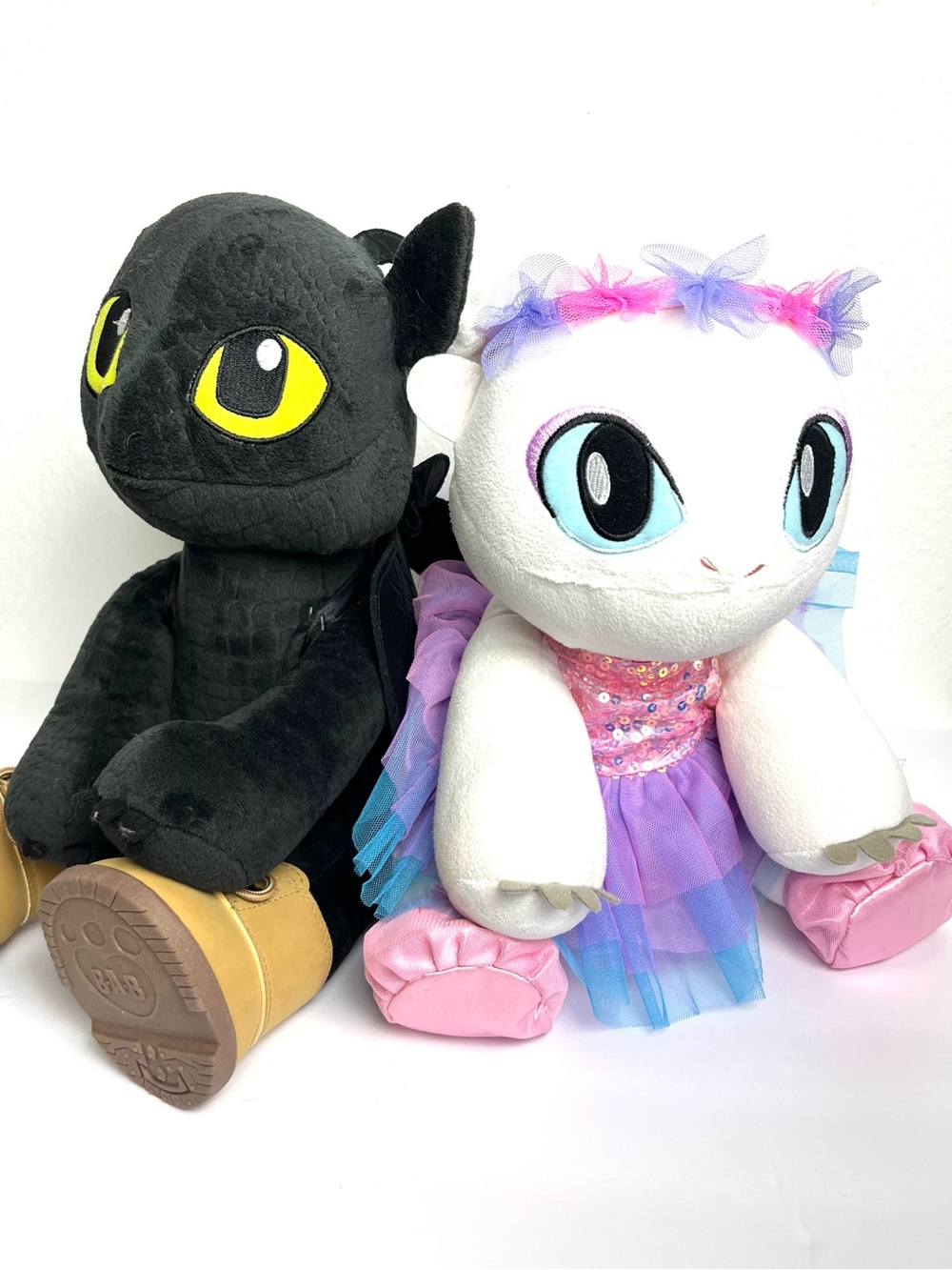 Build A Bear Bundle Toothless Light Fury Boots Pastel Dress How Train Dragon
